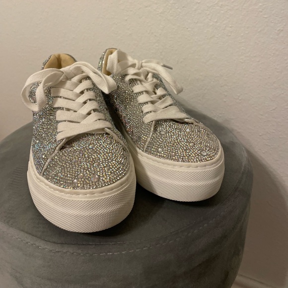 Betsy Johnson Rhinestone Sneakers - Picture 2 of 5
